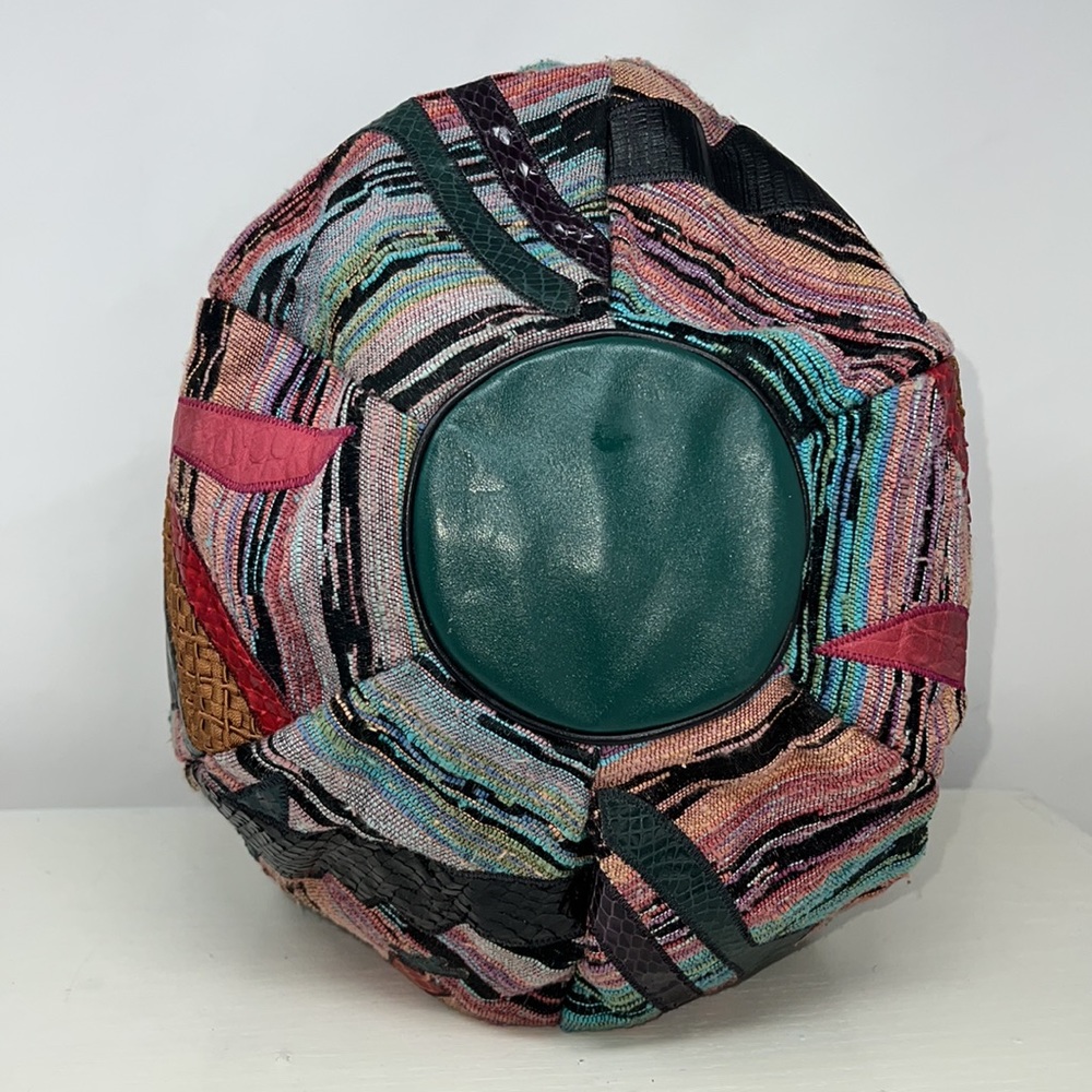 Sharif Large Python Croc Ikat Leather Drawstring … - image 4